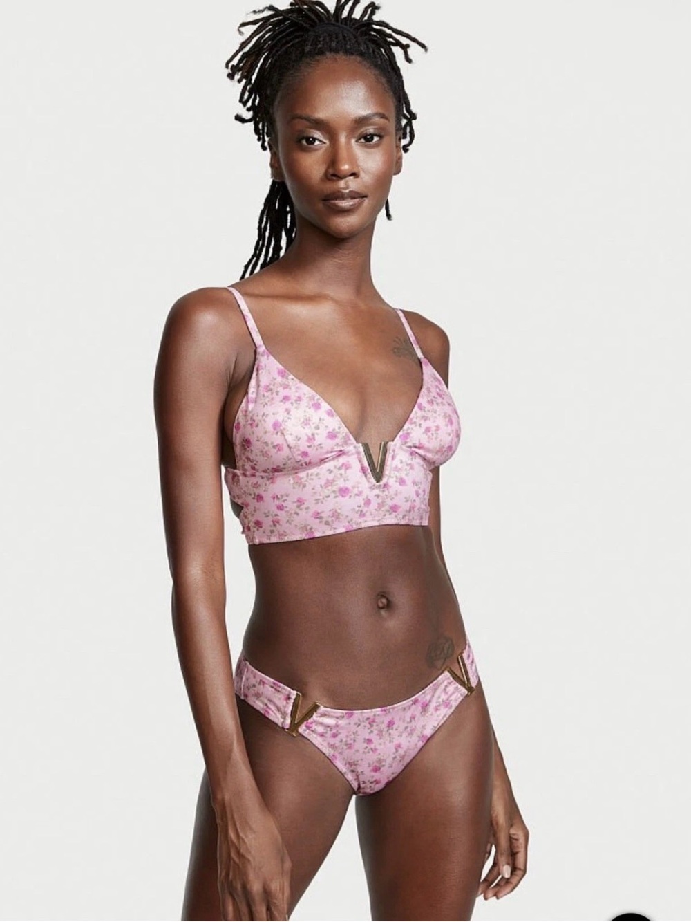 Victoria’s Secret pink floral two-piece bikini 🌸